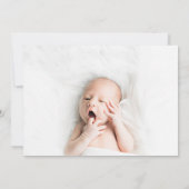 Nieuwe aankomst van het moderne vliegtuig Baby Boy Aankondiging (Achterkant)