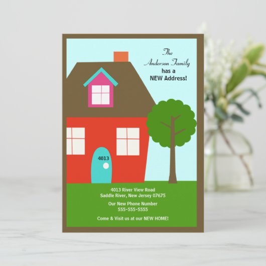 Nieuwe aankondiging adresverplaatsing (Staand voorkant)