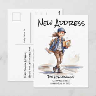Nieuwe aankondiging adresverplaatsing briefkaart