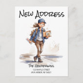 Nieuwe aankondiging adresverplaatsing briefkaart (Voorkant)