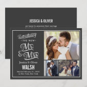 Nieuwe aankondiging van de heer en mevrouw Wedding (Voorkant / Achterkant)