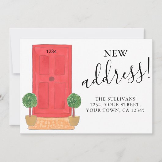 Nieuwe aankondiging van de Waterverf van Adres doo (Voorkant)