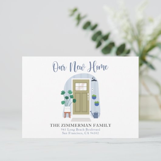 Nieuwe aankondiging van de Waterverf van Adres doo (Staand voorkant)