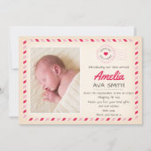 Nieuwe aankondiging van een meisje/bedankt kaart (Voorkant)