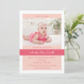 Nieuwe aankondiging van een meisje voor baby's/bed (Staand voorkant)