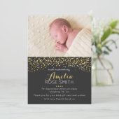 Nieuwe aankondiging van een meisje voor baby's/bed (Staand voorkant)