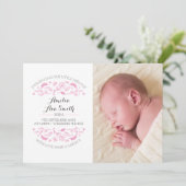 Nieuwe aankondiging van een meisje voor baby's/bed (Staand voorkant)