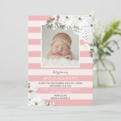 Nieuwe aankondiging van een meisje voor baby's/bed (Staand voorkant)