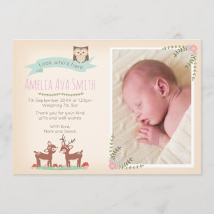 Nieuwe aankondiging van een meisje voor baby's/bed