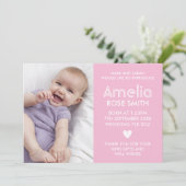 Nieuwe aankondiging van een meisje voor baby's/bed (Staand voorkant)