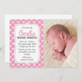 Nieuwe aankondiging van een meisje voor baby's/bed (Voorkant / Achterkant)