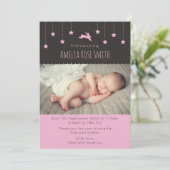 Nieuwe aankondiging van een meisje voor baby's/bed (Staand voorkant)