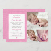 Nieuwe aankondiging van een meisje voor baby's/bed (Voorkant / Achterkant)