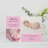 Nieuwe aankondiging van een meisje voor baby's/bed (Staand voorkant)