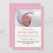 Nieuwe aankondiging van een meisje voor baby's/bed (Voorkant / Achterkant)