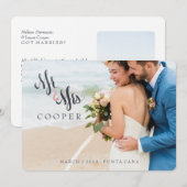 Nieuwe aankondiging van het huwelijk van mevrouw M (Voorkant / Achterkant)