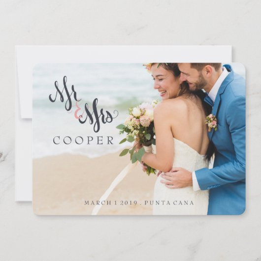 Nieuwe aankondiging van het huwelijk van mevrouw M (Voorkant)