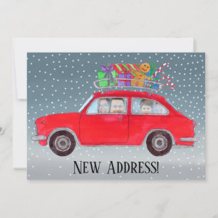 Nieuwe aanpasbare fotokaart voor Kerstmis met adre Feestdagenkaart