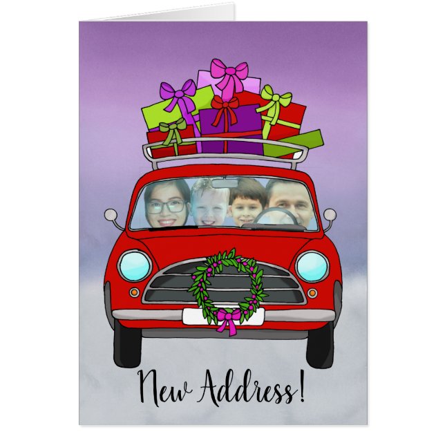 Nieuwe, aanpasbare fotokaart voor Kerstmis met Ker (Voorkant)