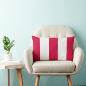 Nieuwe aardbeienrode en witte streep lumbale piloo kussen (Stoel)