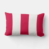 Nieuwe aardbeienrode en witte streep lumbale piloo kussen (Achterkant)