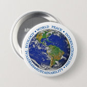 Nieuwe Aarde Ronde Button 7,6 Cm (Voorkant /achterkant)
