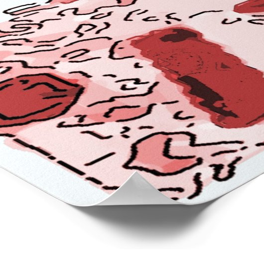 Nieuwe Abstracte kaart van Orleans Poster (Hoek)