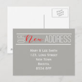 nieuwe adres ansichtkaart aankondigingskaart (Voorkant / Achterkant)