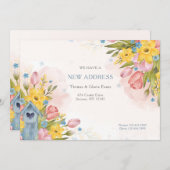 Nieuwe adres bloemen aankondiging (Voorkant / Achterkant)