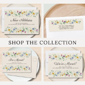 Nieuwe adres bloemrijke verhuis aankondiging mini