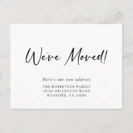 Nieuwe Adres Moderne Kalligrafie Bewegende Aankond Aankondigingskaart