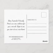 Nieuwe Adres Nieuwe het Patroon van het Huis Beweg Briefkaart (Achterkant)