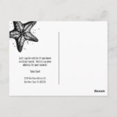 Nieuwe Adres Strand Bewegende Aankondiging Kaart (Achterkant)