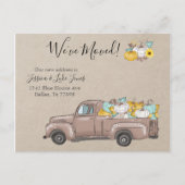 Nieuwe adres verhuis aankondiging Herfst Pompoen (Voorkant)