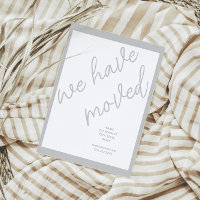 Nieuwe adres verhuisaankondiging | Cool Grey