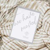 Nieuwe adres verhuisaankondiging | Cool Grey