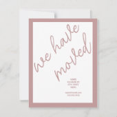 Nieuwe adres verhuisaankondiging | Roos Taupe (Voorkant)