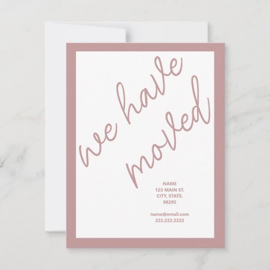 Nieuwe adres verhuisaankondiging | Roos Taupe (Voorkant)