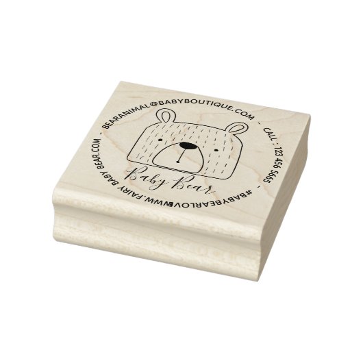 Nieuwe Adres Zakelijke Beer Rubberstempel (Stempel)