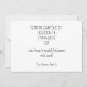 Nieuwe adresaankondiging | Groene vetplanten Plant Aankondiging (Achterkant)