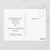 Nieuwe adresaankondiging | Sappige tuin Briefkaart (Achterkant)