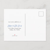 Nieuwe adresaankondiging van Cat Funny Aankondigingskaart (Achterkant)