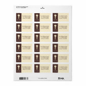 Nieuwe Adresetiketten voor thuisgebruik - bruin Etiket (Full Sheet)