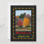 Nieuwe adresfoto met kerstverlichting kaart (Voorkant)