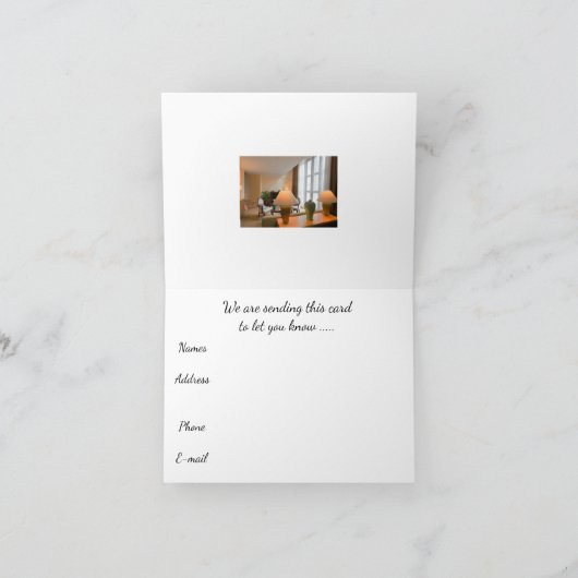 Nieuwe adreskaart aankondiging (Binnen)