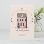 Nieuwe adreskaart feestdagenkaart (Staand voorkant)