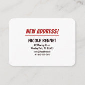 Nieuwe adreskaart met Red & Black Retro-gebouwen Informatiekaartje (Voorkant)