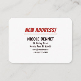 Nieuwe adreskaart met Red & Black Retro-gebouwen Informatiekaartje