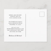 Nieuwe adresmoderne kalligrafie aankondigingskaart (Achterkant)