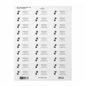 Nieuwe adrespagina Afdrukken Terugzendadres label  (Full Sheet)